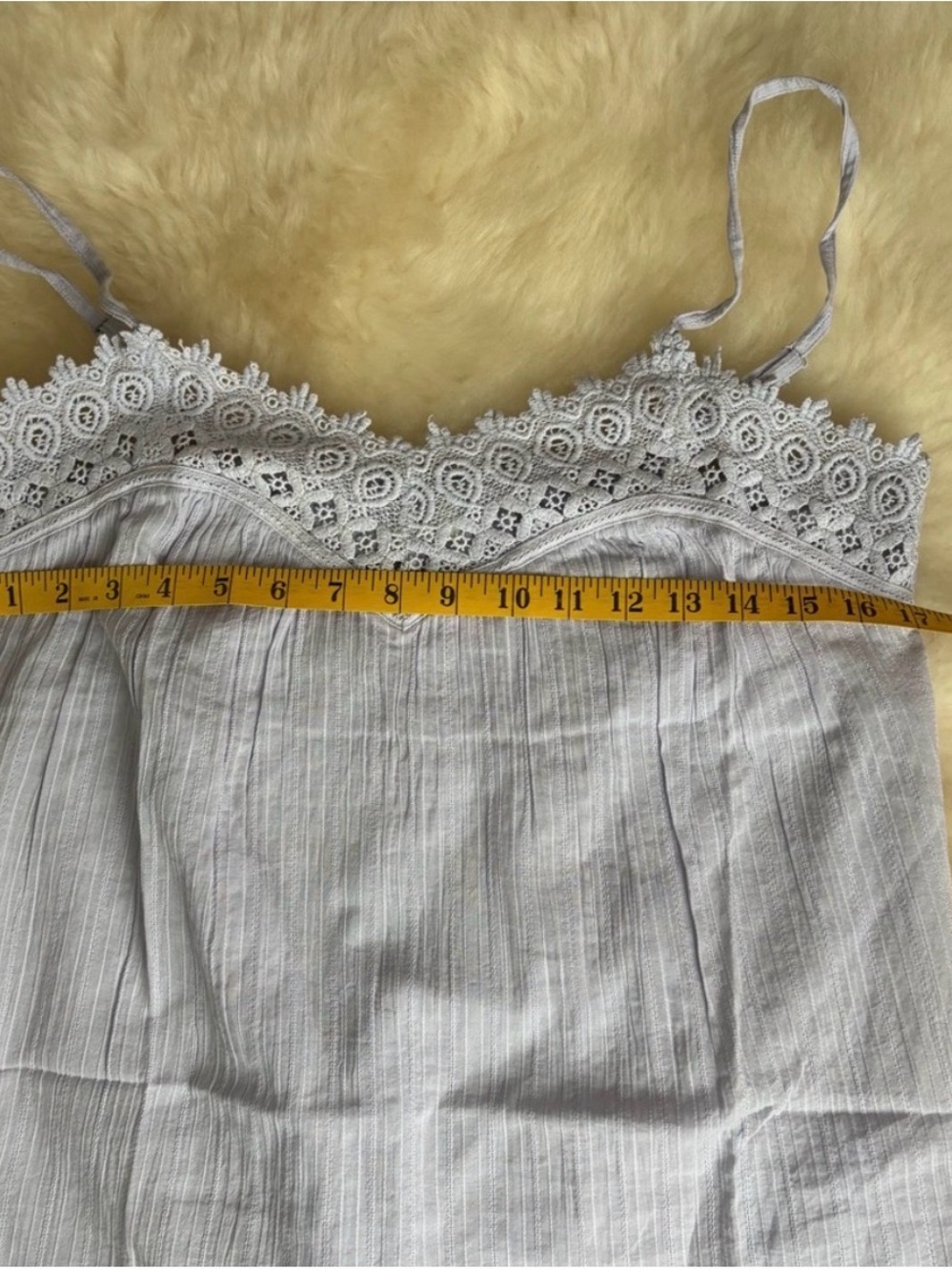 NWT Sundance LAVENDER CAMI , L,  “Lilian Tea Camisole” lace cami
